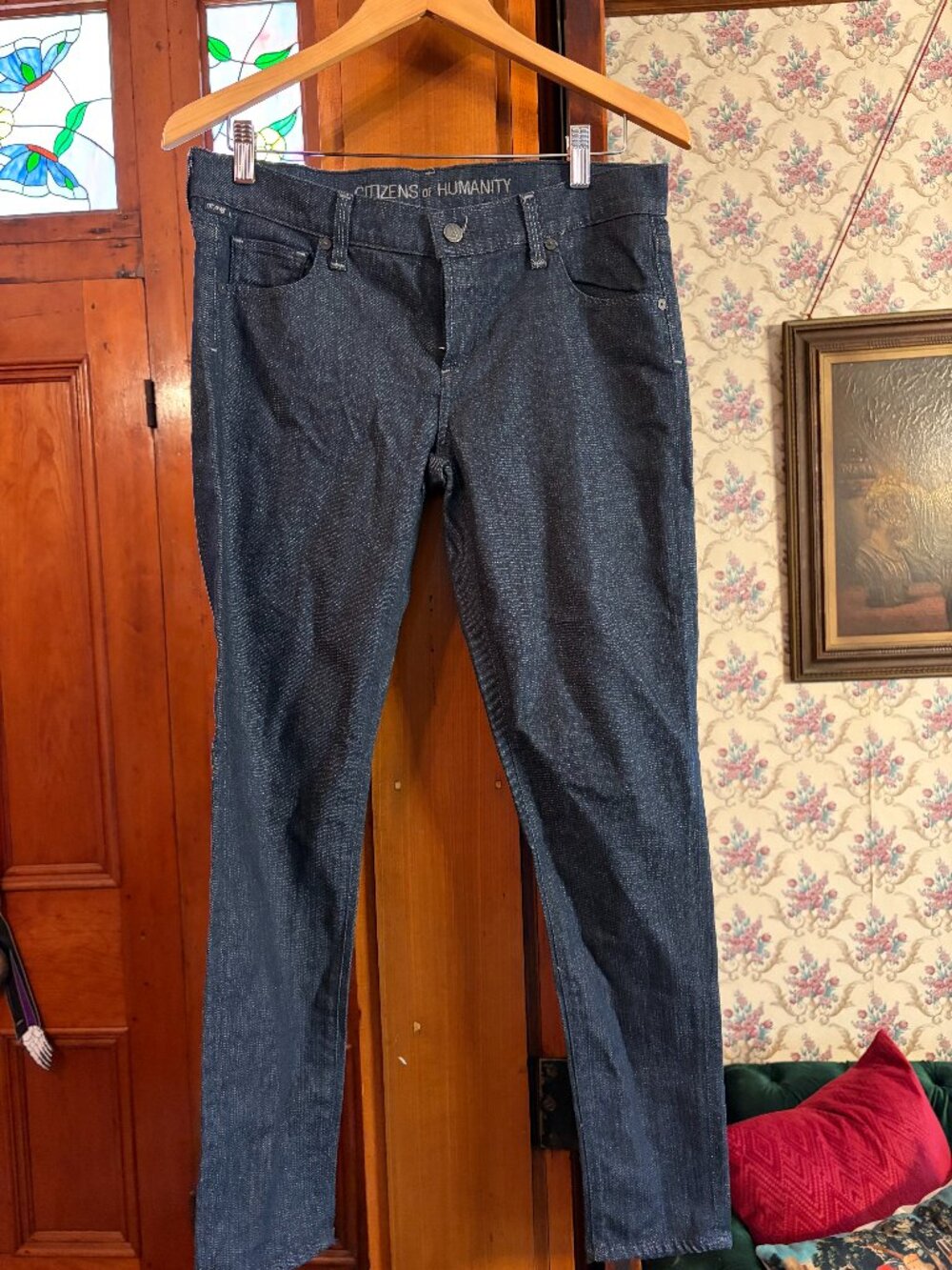 NEW Citizens of Humanity Size 29 Phantom Cropped Skinny Leg Jeans Dark wash, EUC